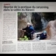 Article dans le Corse matin parlant de la reprise du Canyoning en Corse du Sud à Propriano avec Baracci Natura